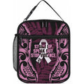 White Ribbon Day New Zealand Lunch Bag Respect Women Maori Pattern Pink