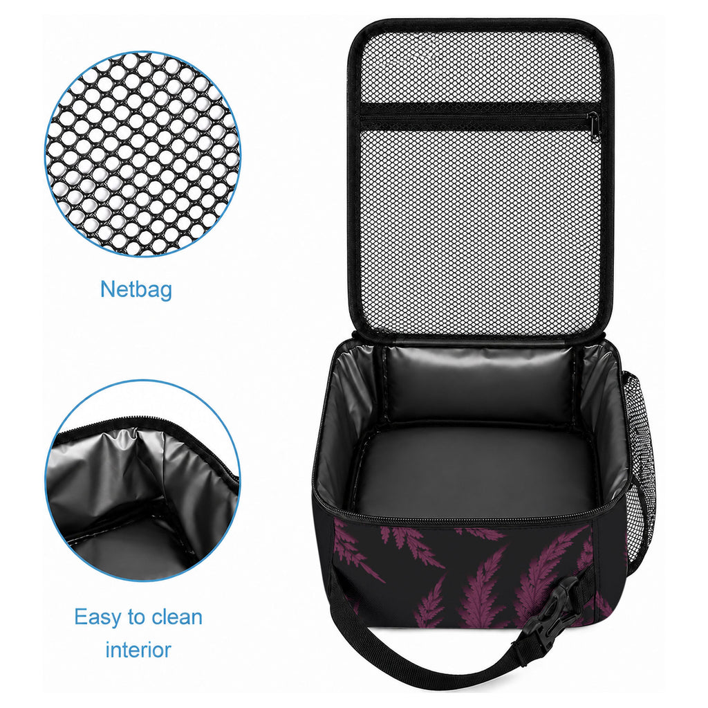 White Ribbon Day New Zealand Lunch Bag Respect Women Maori Pattern Pink