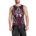 White Ribbon Day New Zealand Men Tank Top Respect Women Maori Pattern Pink