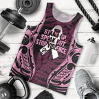 White Ribbon Day New Zealand Men Tank Top Respect Women Maori Pattern Pink
