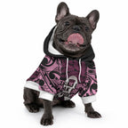 White Ribbon Day New Zealand Pet Hoodie Respect Women Maori Pattern Pink
