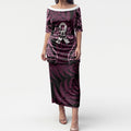 White Ribbon Day New Zealand Puletasi Respect Women Maori Pattern Pink