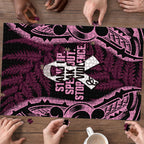 White Ribbon Day New Zealand Puzzle Respect Women Maori Pattern Pink