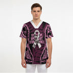 White Ribbon Day New Zealand Scrub Top Respect Women Maori Pattern Pink