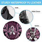 White Ribbon Day New Zealand Spare Tire Cover Respect Women Maori Pattern Pink