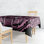White Ribbon Day New Zealand Tablecloth Respect Women Maori Pattern Pink