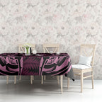 White Ribbon Day New Zealand Tablecloth Respect Women Maori Pattern Pink