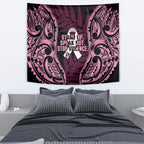 White Ribbon Day New Zealand Tapestry Respect Women Maori Pattern Pink