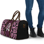 White Ribbon Day New Zealand Travel Bag Respect Women Maori Pattern Pink