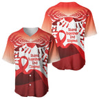 Red Ribbon Day New Zealand Baseball Jersey Stand Together End Stigma NZ Fern
