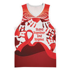 Red Ribbon Day New Zealand Basketball Jersey Stand Together End Stigma NZ Fern