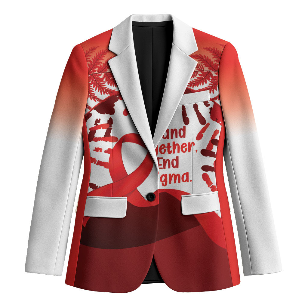 Red Ribbon Day New Zealand Blazer Stand Together End Stigma NZ Fern