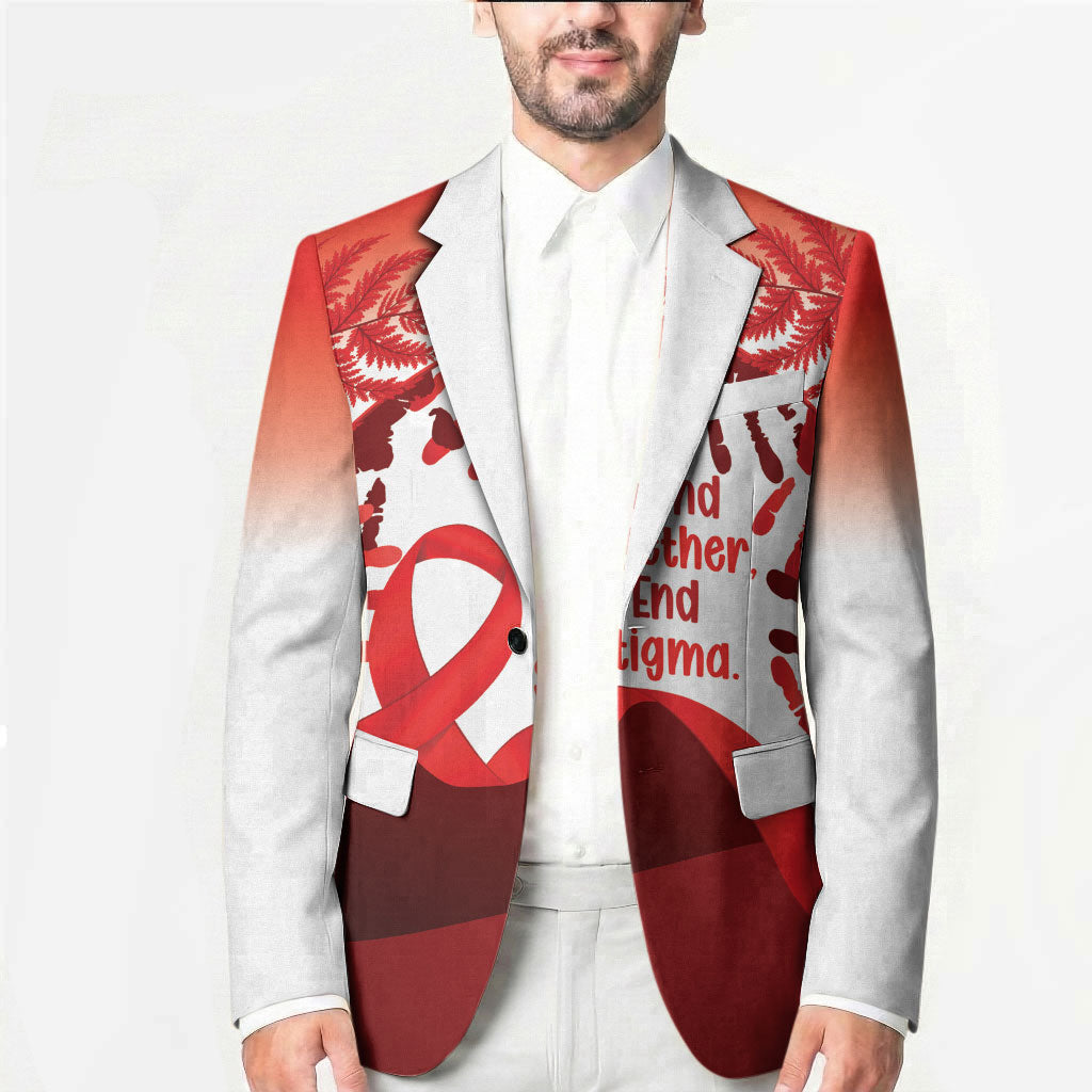 Red Ribbon Day New Zealand Blazer Stand Together End Stigma NZ Fern