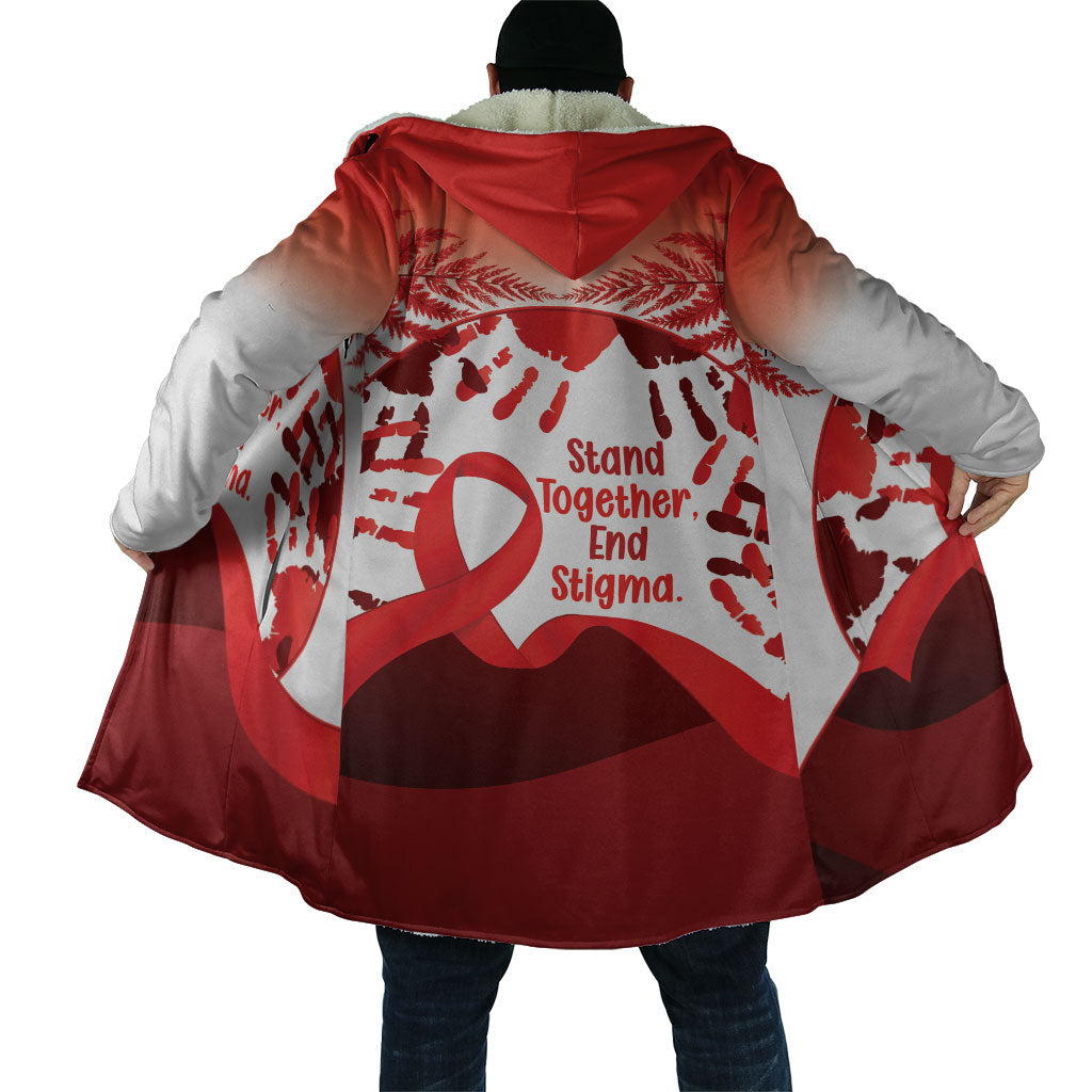 Red Ribbon Day New Zealand Cloak Stand Together End Stigma NZ Fern