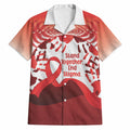 Red Ribbon Day New Zealand Hawaiian Shirt Stand Together End Stigma NZ Fern