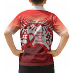 Red Ribbon Day New Zealand Hawaiian Shirt Stand Together End Stigma NZ Fern