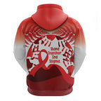 Red Ribbon Day New Zealand Hoodie Stand Together End Stigma NZ Fern