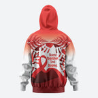 Red Ribbon Day New Zealand Hoodie Stand Together End Stigma NZ Fern