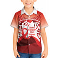 Red Ribbon Day New Zealand Kid Hawaiian Shirt Stand Together End Stigma NZ Fern