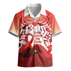 Red Ribbon Day New Zealand Kid Hawaiian Shirt Stand Together End Stigma NZ Fern