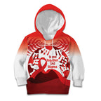 Red Ribbon Day New Zealand Kid Hoodie Stand Together End Stigma NZ Fern