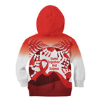 Red Ribbon Day New Zealand Kid Hoodie Stand Together End Stigma NZ Fern
