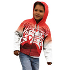Red Ribbon Day New Zealand Kid Hoodie Stand Together End Stigma NZ Fern