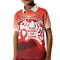 Red Ribbon Day New Zealand Kid Polo Shirt Stand Together End Stigma NZ Fern