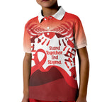 Red Ribbon Day New Zealand Kid Polo Shirt Stand Together End Stigma NZ Fern