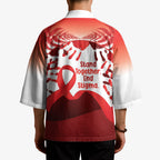 Red Ribbon Day New Zealand Kimono Stand Together End Stigma NZ Fern
