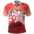 Red Ribbon Day New Zealand Polo Shirt Stand Together End Stigma NZ Fern