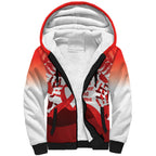 Red Ribbon Day New Zealand Sherpa Hoodie Stand Together End Stigma NZ Fern