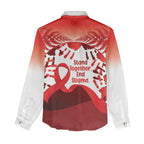 Red Ribbon Day New Zealand Women Casual Shirt Stand Together End Stigma NZ Fern