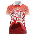 Red Ribbon Day New Zealand Women Polo Shirt Stand Together End Stigma NZ Fern