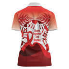 Red Ribbon Day New Zealand Women Polo Shirt Stand Together End Stigma NZ Fern