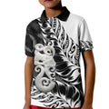 Aotearoa Manaia NZ Maori Silver Fern Kid Polo Shirt