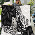 Aotearoa Manaia NZ Maori Silver Fern Quilt