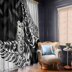 Aotearoa Manaia NZ Maori Silver Fern Window Curtain