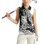 Aotearoa Manaia NZ Maori Silver Fern Women Sleeveless Polo Shirt