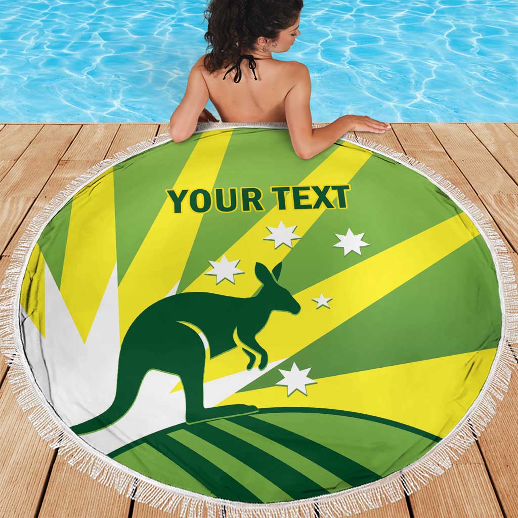 Custom Australia Cricket Beach Blanket Go Champions Aussies