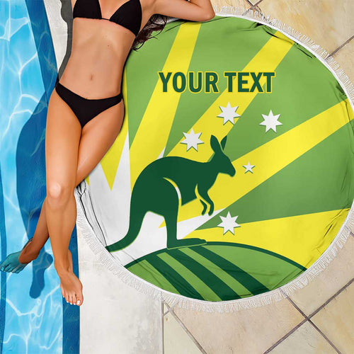 Custom Australia Cricket Beach Blanket Go Champions Aussies