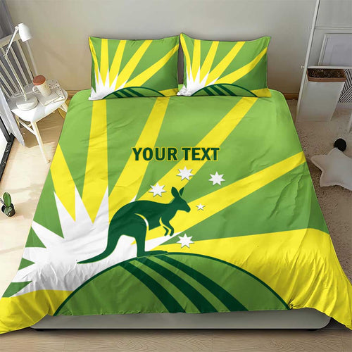 Custom Australia Cricket Bedding Set Go Champions Aussies