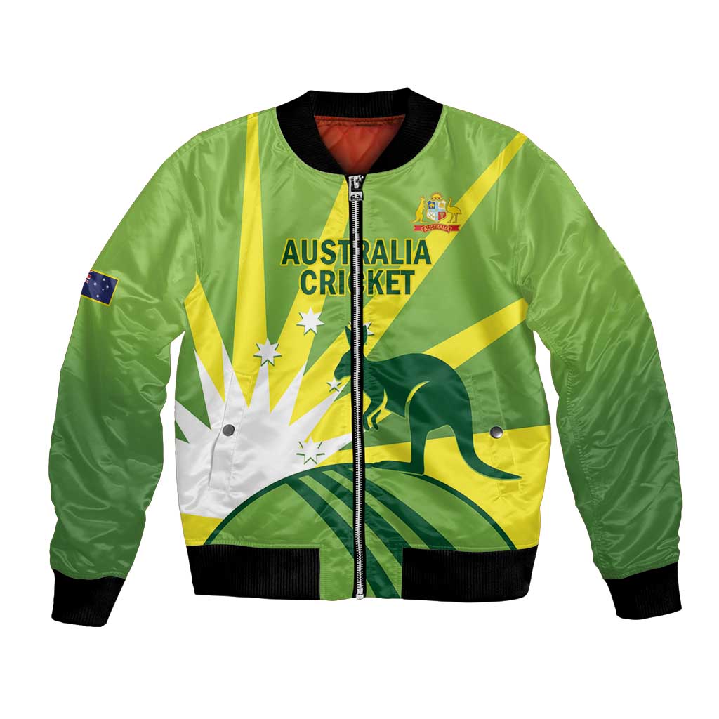 Custom Australia Cricket Bomber Jacket Go Champions Aussies