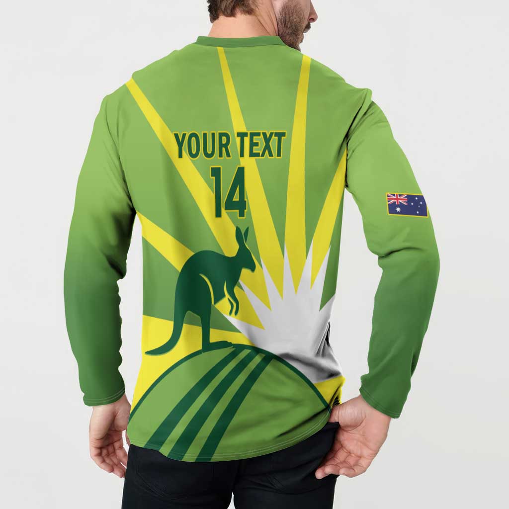 Custom Australia Cricket Button Sweatshirt Go Champions Aussies