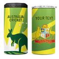 Custom Australia Cricket 4 in 1 Can Cooler Tumbler Go Champions Aussies