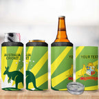 Custom Australia Cricket 4 in 1 Can Cooler Tumbler Go Champions Aussies