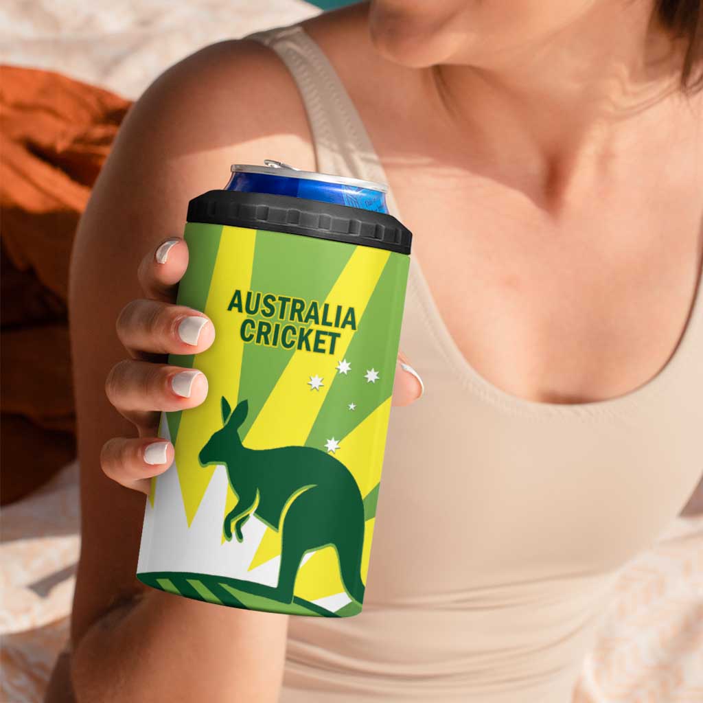 Custom Australia Cricket 4 in 1 Can Cooler Tumbler Go Champions Aussies