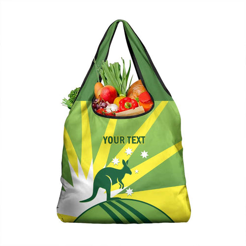 Custom Australia Cricket Grocery Bag Go Champions Aussies