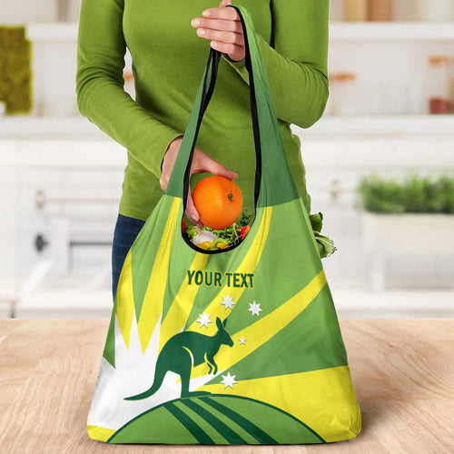 Custom Australia Cricket Grocery Bag Go Champions Aussies