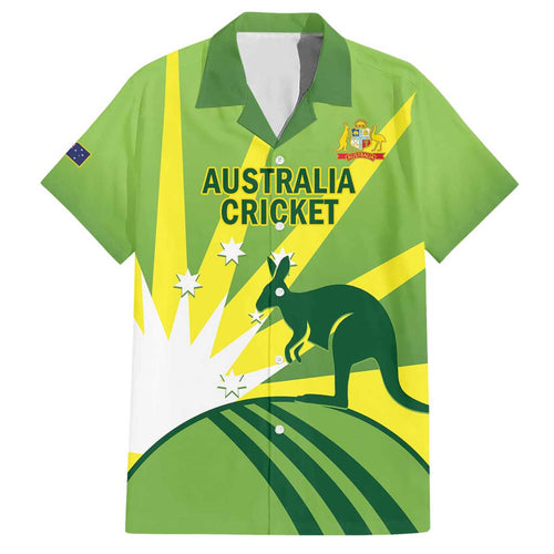 Custom Australia Cricket Hawaiian Shirt Go Champions Aussies